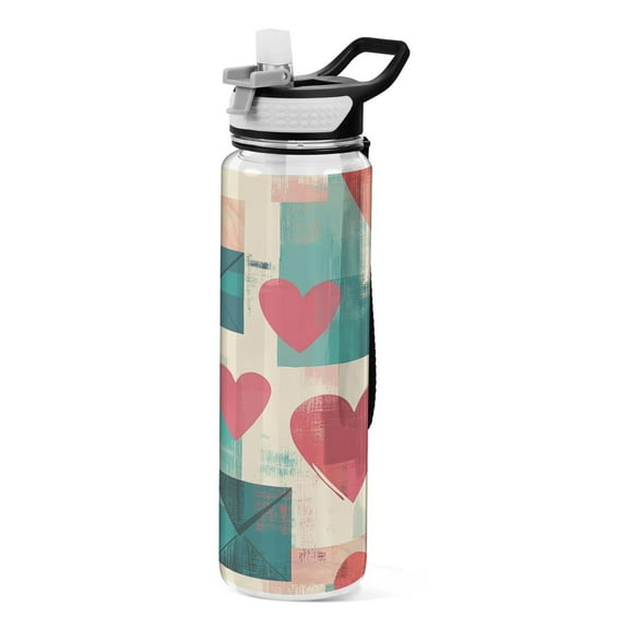 BZSMCE Sport Bottle Romantic Notes Outdoor sports Water Bottle Size: 10.4x3in