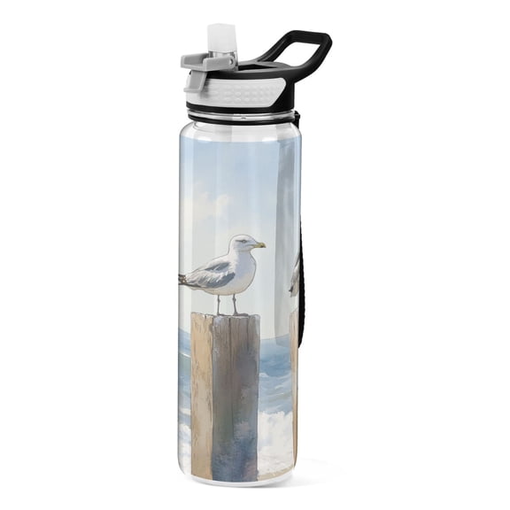 BZSMCE Sport Bottle Seagull Sentinels Outdoor sports Water Bottle Size: 10.4x3in