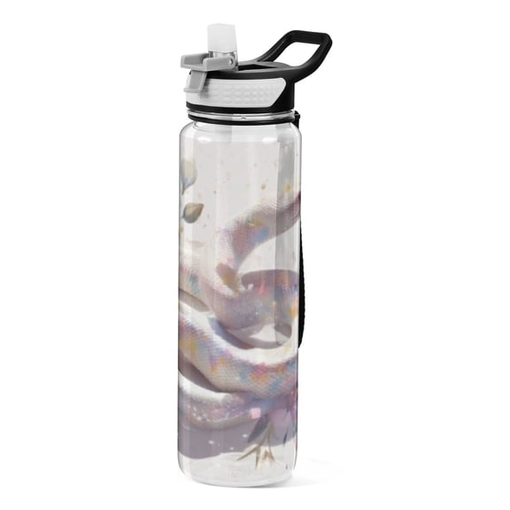 BZSMCE Sport Bottle Snake in Bloom Outdoor sports Water Bottle Size: 10.4x3in