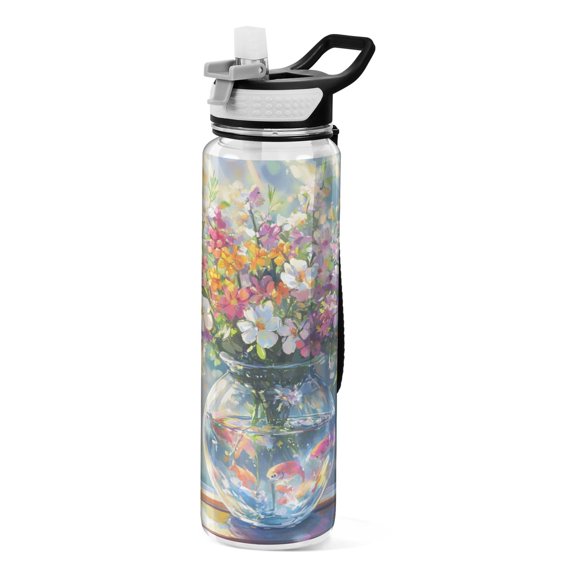 BZSMCE Sport Bottle Sunlit Aquatic Haven Outdoor sports Water Bottle Size: 10.4x3in