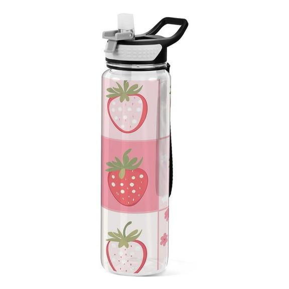 BZSMCE Sport Bottle Sweet Strawberry Patch Outdoor sports Water Bottle Size: 10.4x3in