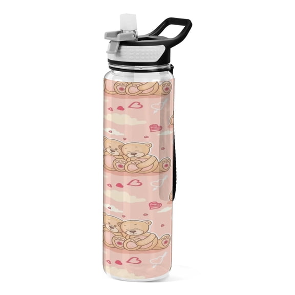 BZSMCE Sport Bottle Teddy Bear Pastel Dreamland Outdoor sports Water Bottle Size: 10.4x3in