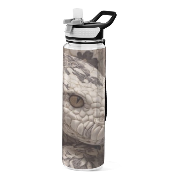 BZSMCE Sport Bottle Textured Floral Snake Outdoor sports Water Bottle Size: 10.4x3in