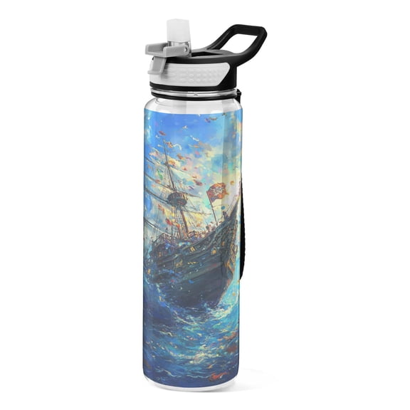 BZSMCE Sport Bottle The Sunken Treasure Outdoor sports Water Bottle Size: 10.4x3in