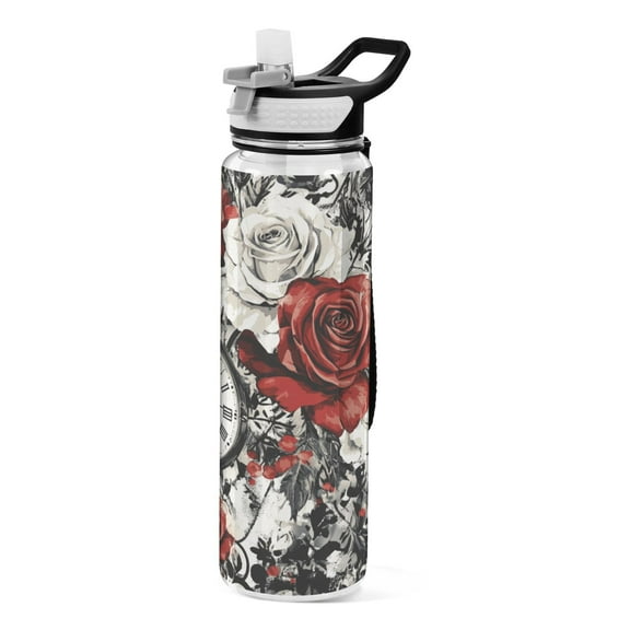 BZSMCE Sport Bottle Timeless Roses Outdoor sports Water Bottle Size: 10.4x3in
