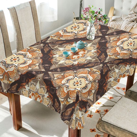 BZSMCE Square Tablecloth Autumn Artistry Pattern Tableclothes