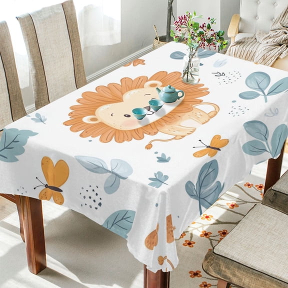 BZSMCE Square Tablecloth Autumn Reflections Pattern Tableclothes