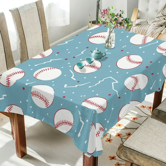 BZSMCE Square Tablecloth Baseball Blitz Pattern Tableclothes