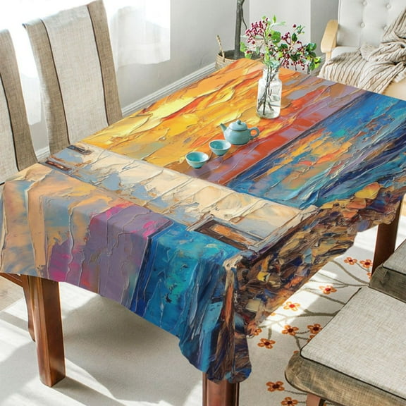 BZSMCE Square Tablecloth Beacon Of Hope Pattern Tableclothes