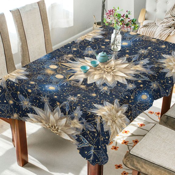 BZSMCE Square Tablecloth Beautiful Flower Pattern Pattern Tableclothes