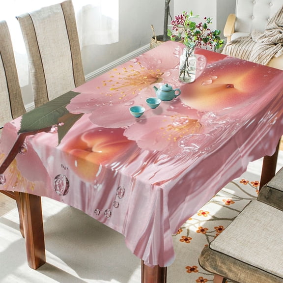 BZSMCE Square Tablecloth Blossoms in Water Pattern Tableclothes