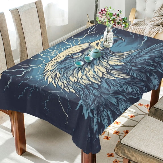 BZSMCE Square Tablecloth Brave Eagle Pattern Pattern Tableclothes