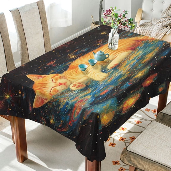 BZSMCE Square Tablecloth Bunny's Colorful Harvest Pattern Tableclothes
