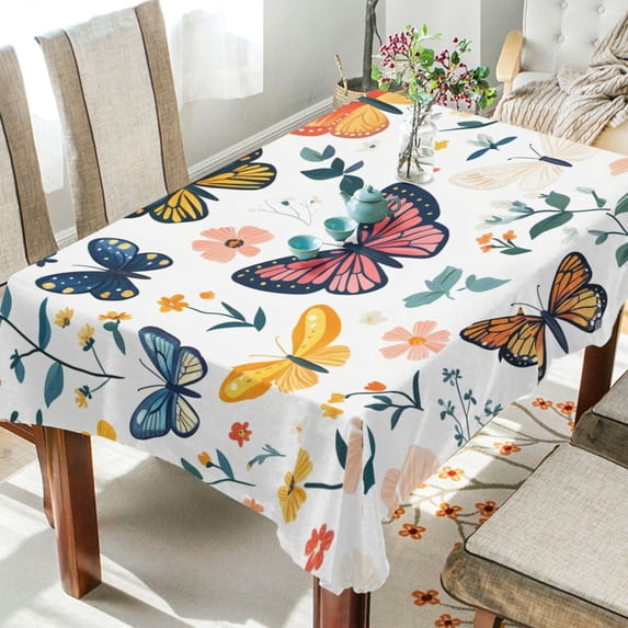 BZSMCE Square Tablecloth Butterfly Pattern Pattern Tableclothes