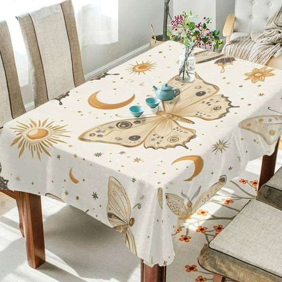 BZSMCE Square Tablecloth Butterfly Printed Pattern Tableclothes