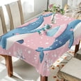 thumbnail image 1 of BZSMCE Square Tablecloth Caped Blue Whales Pattern Tableclothes, 1 of 9