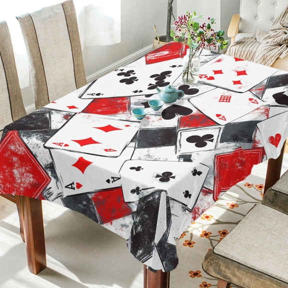 BZSMCE Square Tablecloth Card Game Chaos Pattern Tableclothes