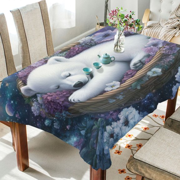 BZSMCE Square Tablecloth Celestial Dreams Pattern Tableclothes