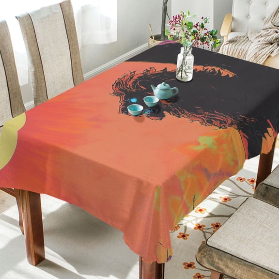 BZSMCE Square Tablecloth Celestial Guardian Pattern Tableclothes