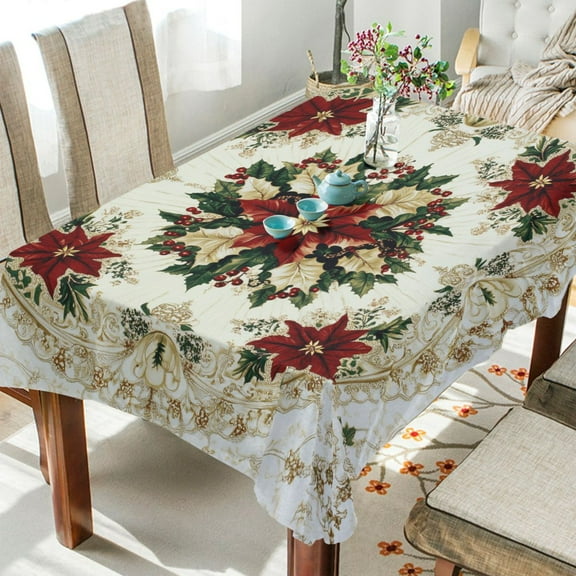 BZSMCE Square Tablecloth Christmas Whimsy Pattern Tableclothes