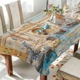 thumbnail image 1 of BZSMCE Square Tablecloth Chruch and Fountain Pattern Tableclothes, 1 of 9