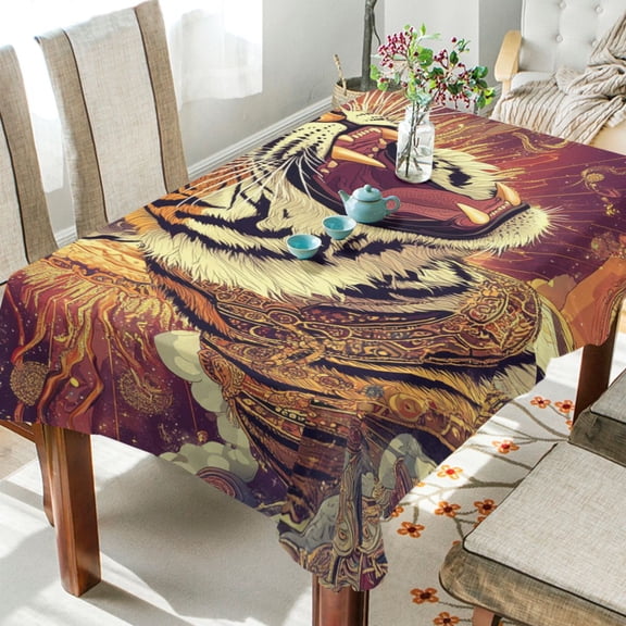 BZSMCE Square Tablecloth Cosmic King Pattern Tableclothes