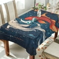 thumbnail image 1 of BZSMCE Square Tablecloth Dancing Koi Harmony Pattern Tableclothes, 1 of 9