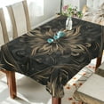 thumbnail image 1 of BZSMCE Square Tablecloth Design Black and Gold Flower Pattern Pattern Tableclothes, 1 of 9