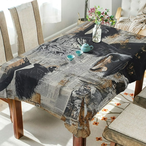 BZSMCE Square Tablecloth Design Cowhide Pattern Pattern Tableclothes