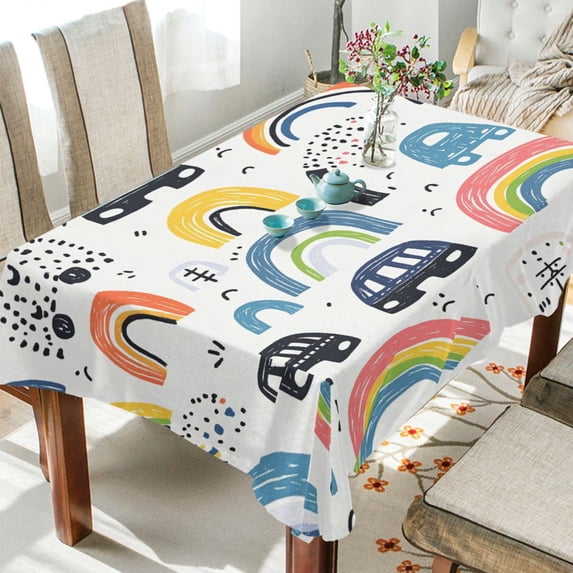BZSMCE Square Tablecloth Design Drawing Painting Pattern Tableclothes