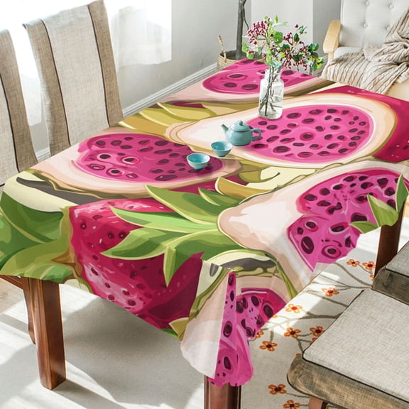 BZSMCE Square Tablecloth Dragon Fruit Pattern Pattern Tableclothes