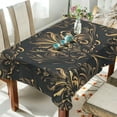thumbnail image 1 of BZSMCE Square Tablecloth Elegant Black and Gold Pattern Pattern Tableclothes, 1 of 9