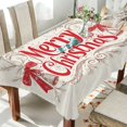 thumbnail image 1 of BZSMCE Square Tablecloth Elegant Christmas Bowknot Pattern Tableclothes, 1 of 9