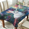 thumbnail image 1 of BZSMCE Square Tablecloth Enchanted Garden Rabbit Pattern Tableclothes, 1 of 9