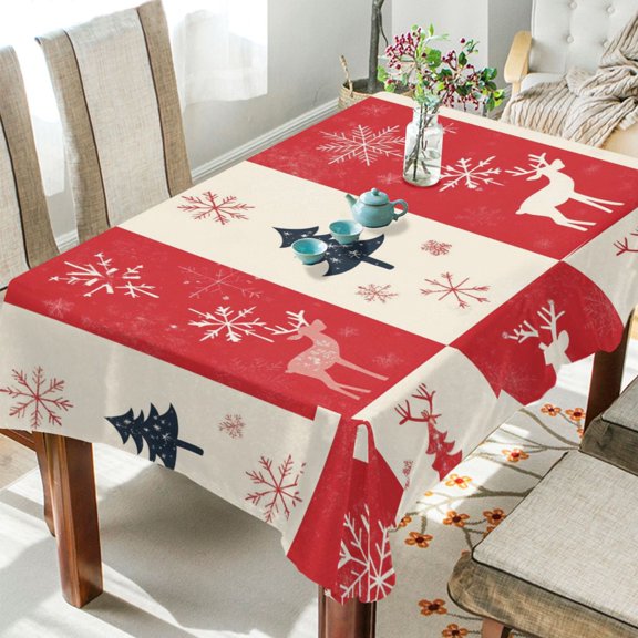 BZSMCE Square Tablecloth Fashion Design Flake Tree Pattern Tableclothes