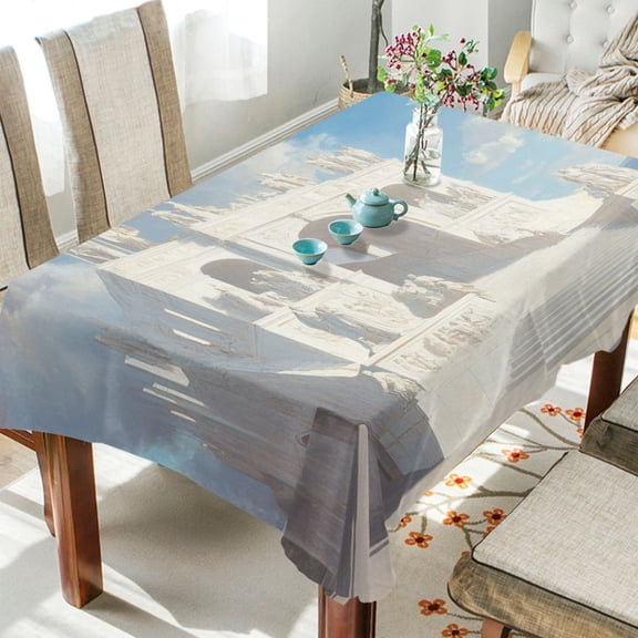 BZSMCE Square Tablecloth Fashion Marble Dseign Painting Pattern Tableclothes