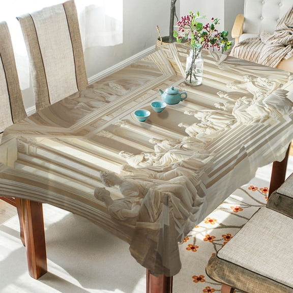 BZSMCE Square Tablecloth Fashion Marble Painting Pattern Tableclothes