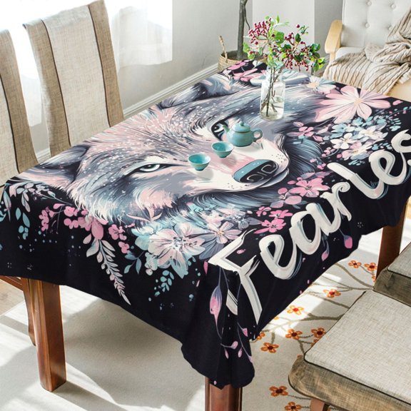 BZSMCE Square Tablecloth Fearless Spirit Pattern Tableclothes