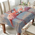 thumbnail image 1 of BZSMCE Square Tablecloth Flamingos Standing in Shallow Wate Pattern Tableclothes, 1 of 9