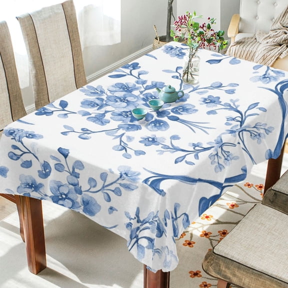 BZSMCE Square Tablecloth Floral Whispers Pattern Tableclothes