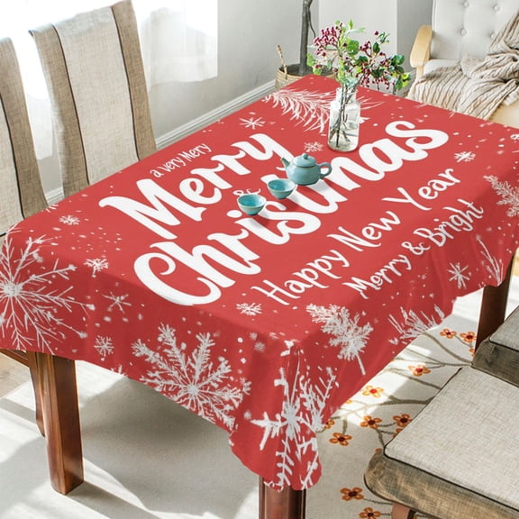 BZSMCE Square Tablecloth Full Pattern for Christmas Pattern Tableclothes
