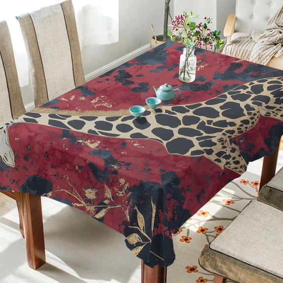 BZSMCE Square Tablecloth Giraffe in Vibrance Pattern Tableclothes
