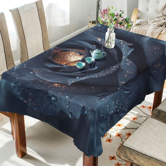 BZSMCE Square Tablecloth Glistening Noir Pattern Tableclothes