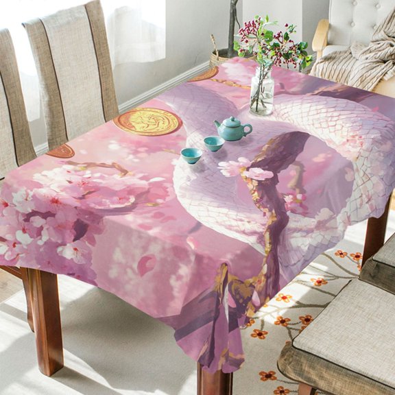 BZSMCE Square Tablecloth Golden-eyed Guardian Pattern Tableclothes