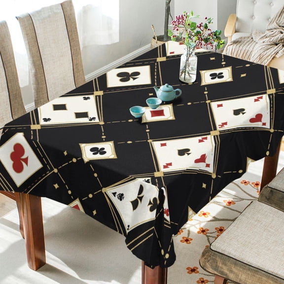 BZSMCE Square Tablecloth Gothic Card Elegance Pattern Tableclothes