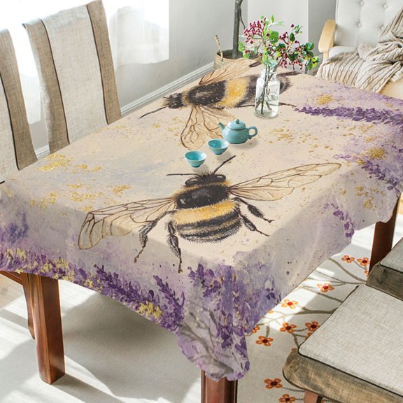 BZSMCE Square Tablecloth Lavender Flight Pattern Tableclothes
