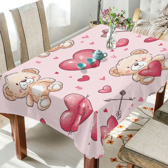 BZSMCE Square Tablecloth Love Parade Pattern Tableclothes