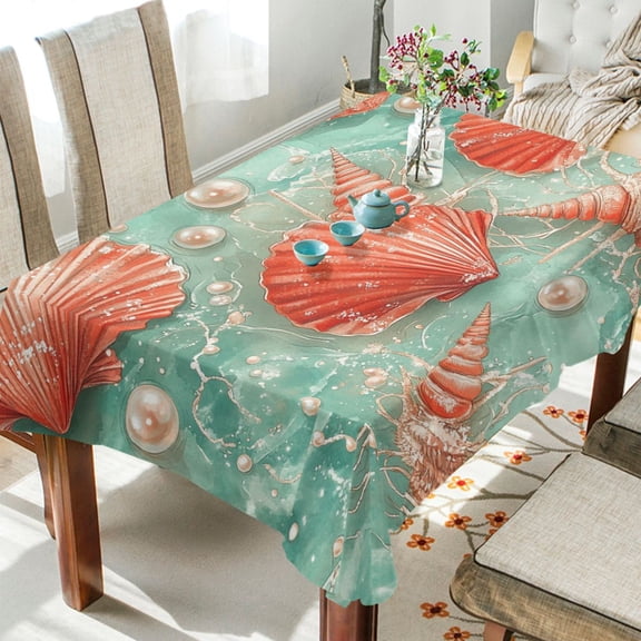 BZSMCE Square Tablecloth Marine Tapestry Pattern Tableclothes