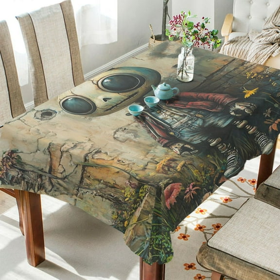 BZSMCE Square Tablecloth Mouse Robot Pattern Tableclothes