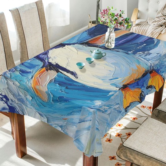 BZSMCE Square Tablecloth Oceanic Explorer Pattern Tableclothes